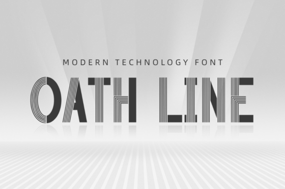 Oath Line Font: Futuristic Display Type