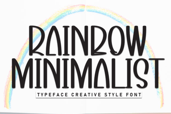 Rainbow Minimalist Font