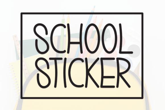 School Sticker Font Review