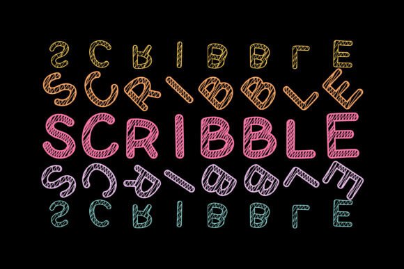 Scribblepencil Stacked Font