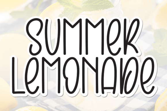 Summer Lemonade Font