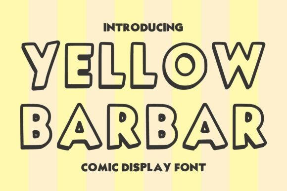 Yellow Barbar Font Review